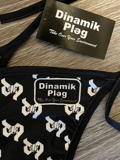 Dinamikplug Ladies Two Piece Swimsuit Black Beachwear