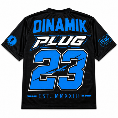 D FLAME - BLACK/BLUE JERSEY