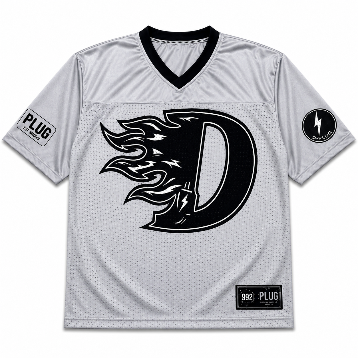 D FLAME - GRAY/BLACK JERSEY