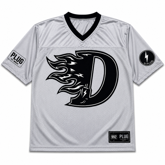 D FLAME - GRAY/BLACK JERSEY