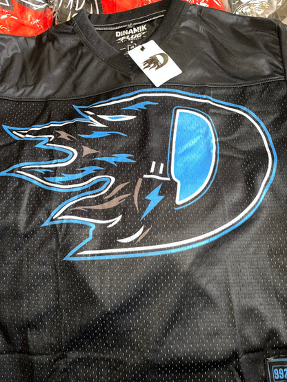 D FLAME - BLACK/BLUE JERSEY
