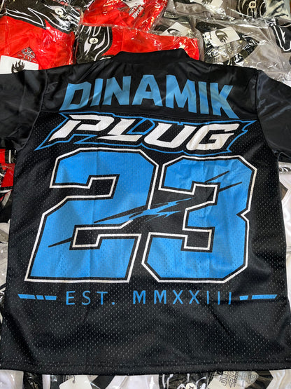 D FLAME - BLACK/BLUE JERSEY