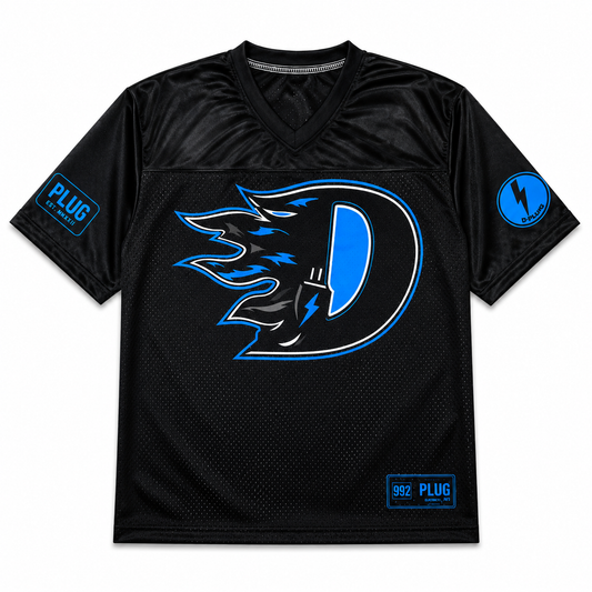 D FLAME - BLACK/BLUE JERSEY