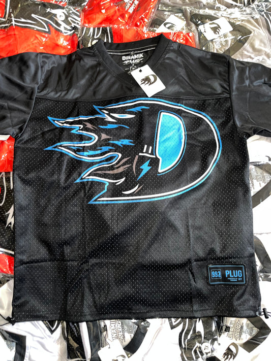 D FLAME - BLACK/BLUE JERSEY