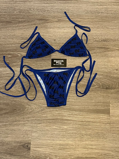 Dinamikplug Ladies Two Piece Swimsuit Blue Beachwear